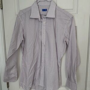 EC by Tom James Men's Checkered Dress Shirt